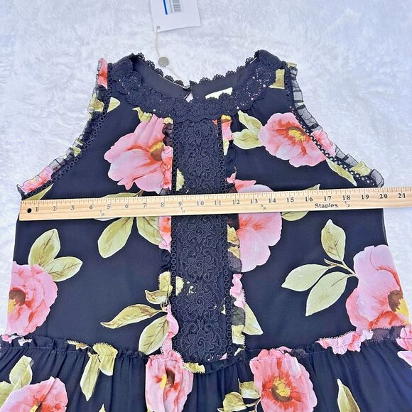 Kate Spade Madison Avenue Vintage Blooms Lauryn Silk Top Floral Lace Sz L $428 - Picture 9 of 16